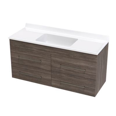 Cashmere Statesman 1200 4 Drawer Wall Vanity