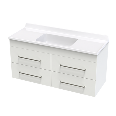 Cashmere Statesman 1200 4 Drawer Wall Vanity