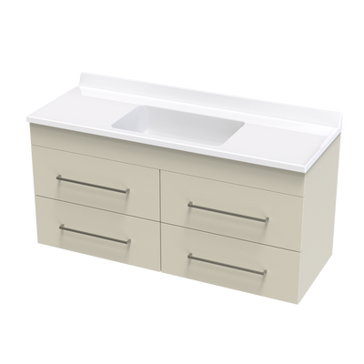 Cashmere Statesman 1200 4 Drawer Wall Vanity