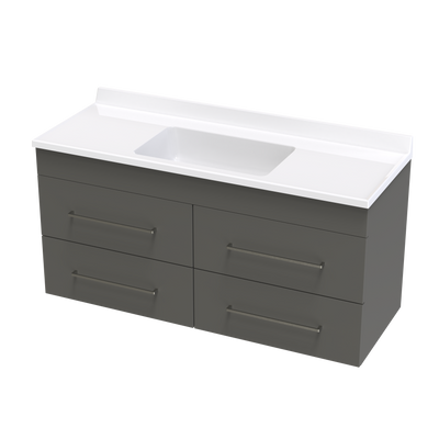 Cashmere Statesman 1200 4 Drawer Wall Vanity