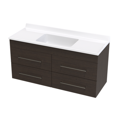 Cashmere Statesman 1200 4 Drawer Wall Vanity