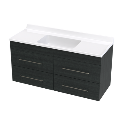 Cashmere Statesman 1200 4 Drawer Wall Vanity