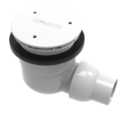 EasyClean Waste Assembly for Showers (White)