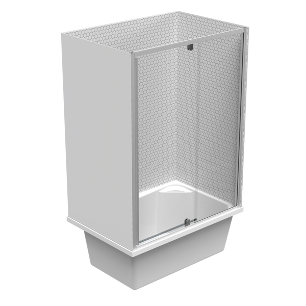 Dina Shub Enclosure Tiled Wall Shower over Bath