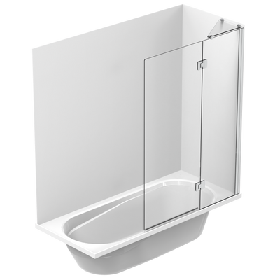 Pacific Platinum Panel Acrylic Wall Shower over Bath
