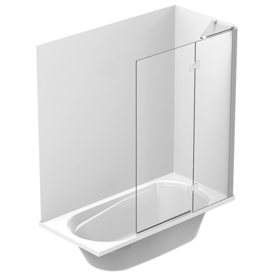 Pacific Platinum Panel Acrylic Wall Shower over Bath