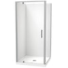 Millennium Square 2 Sided Pivot Door Acrylic Wall Shower