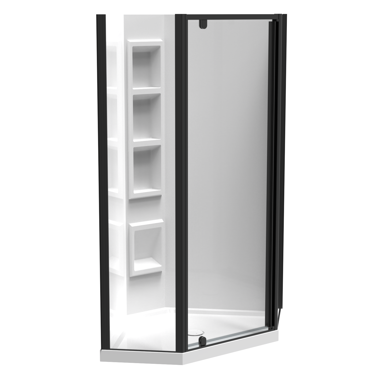 Sierra Angle Corner 2 Sided Pivot Door Acrylic Wall Shower