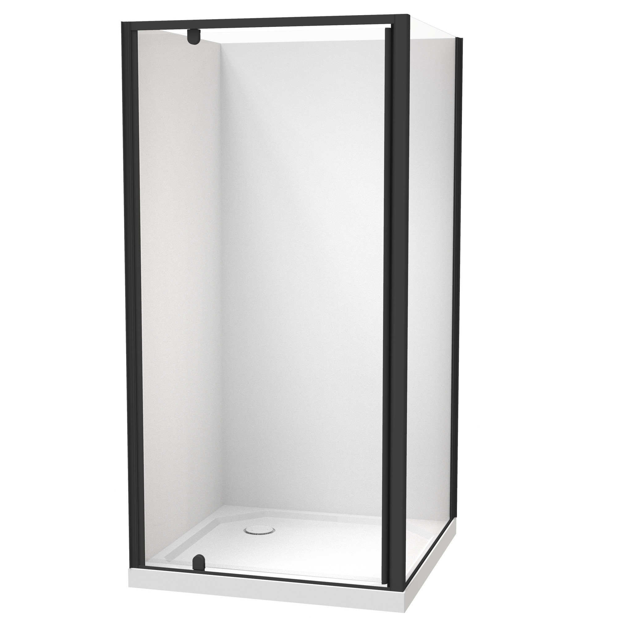 Sierra Square 2 Sided Pivot Door Acrylic Wall Shower