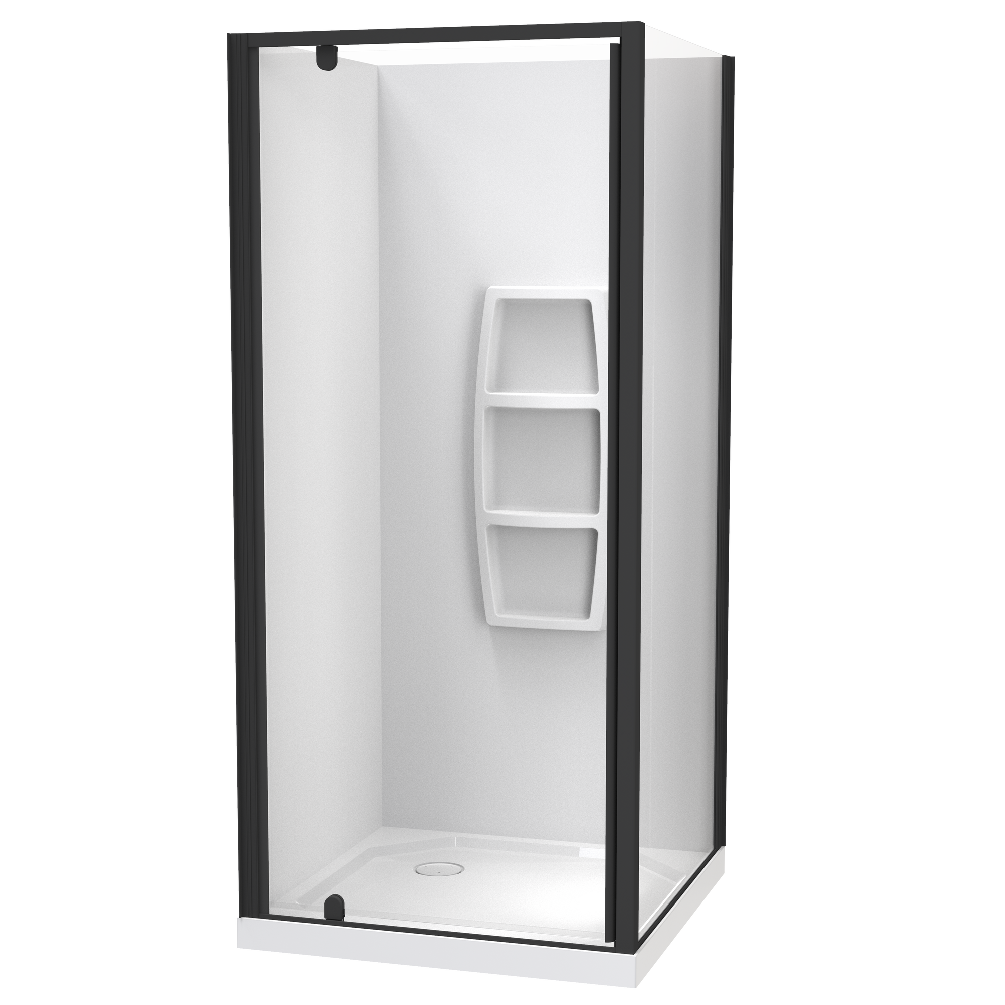 Sierra Square 2 Sided Pivot Door Acrylic Wall Shower