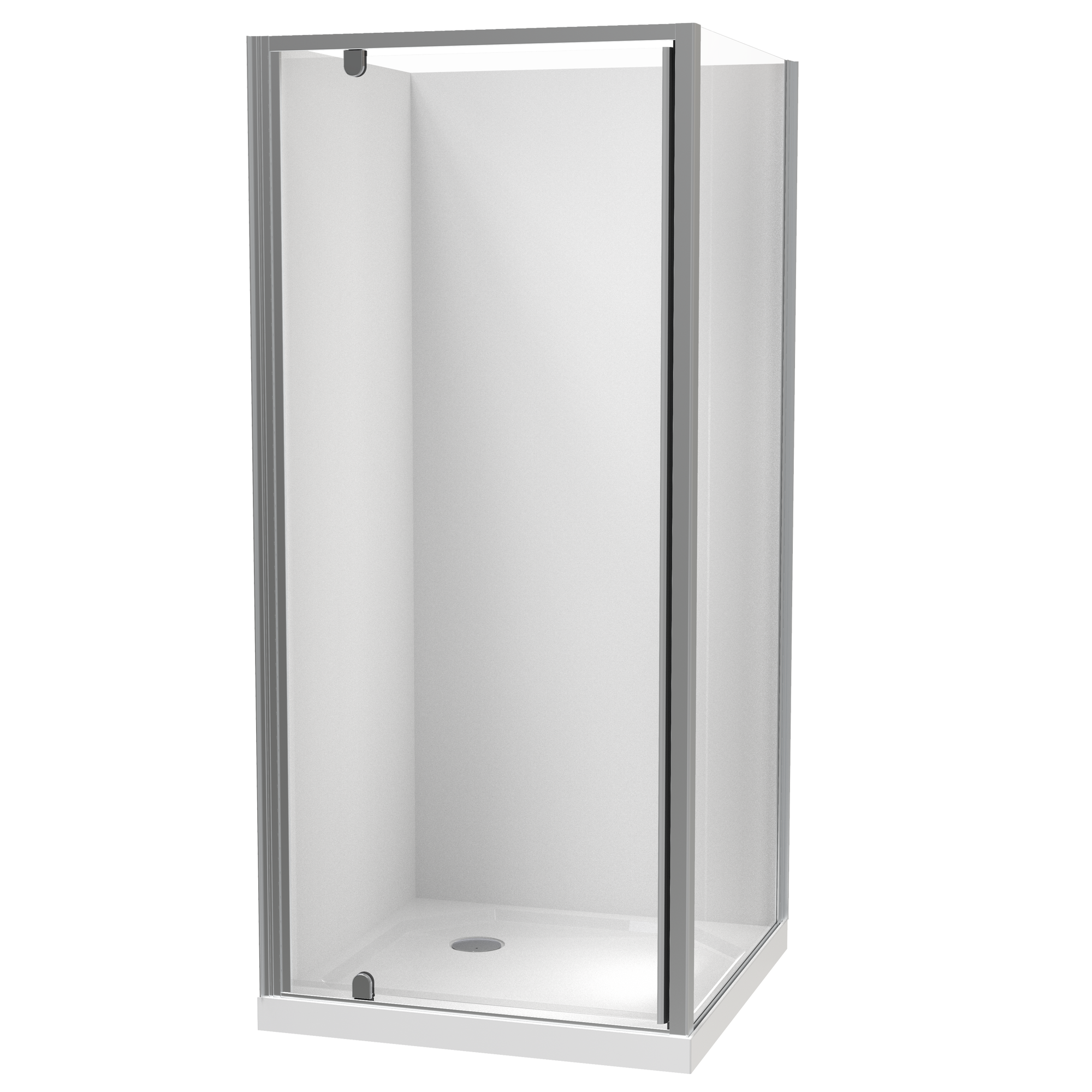 Sierra Square 2 Sided Pivot Door Acrylic Wall Shower