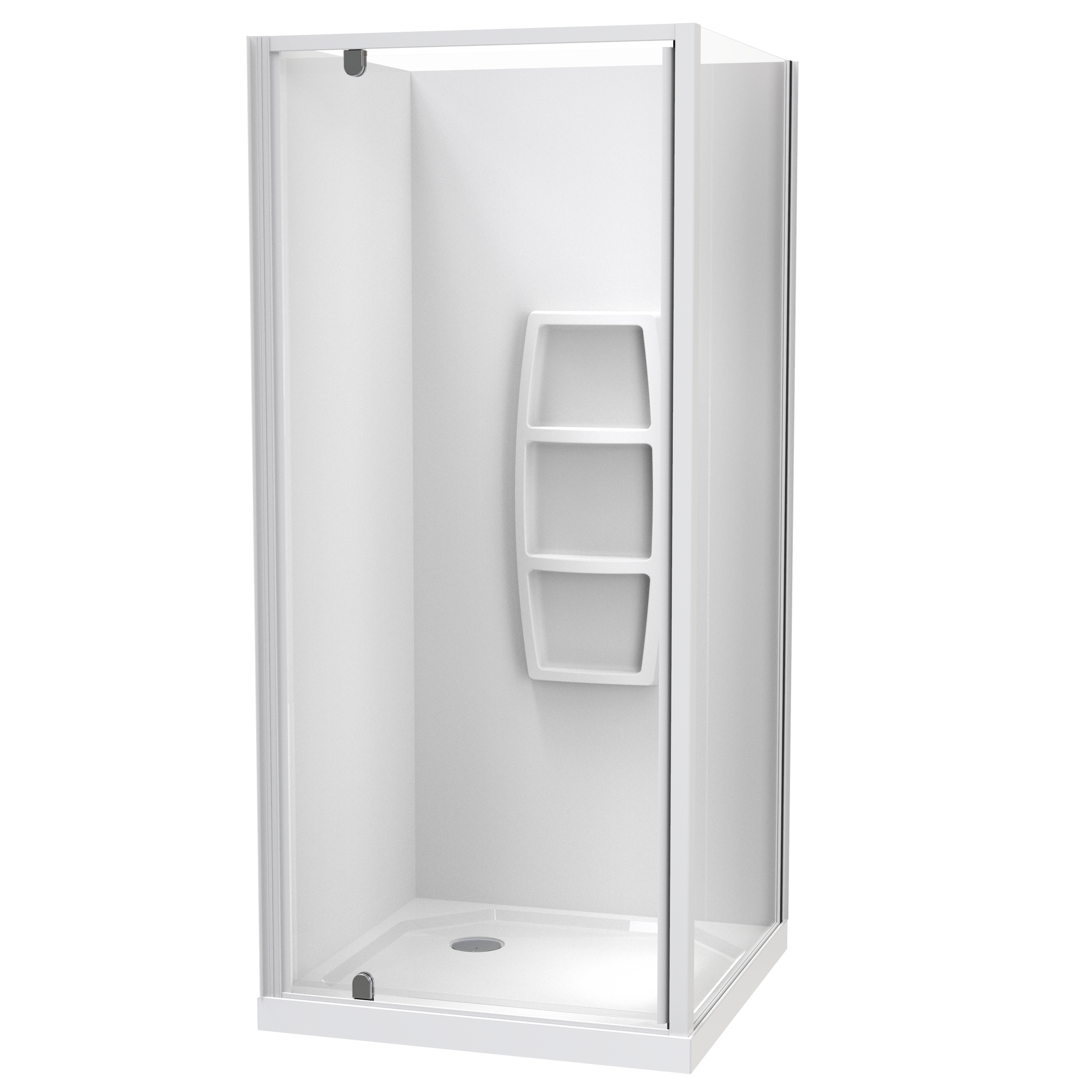 Sierra Square 2 Sided Pivot Door Acrylic Wall Shower