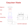 EasyClean Waste Assembly for Showers (Chrome)